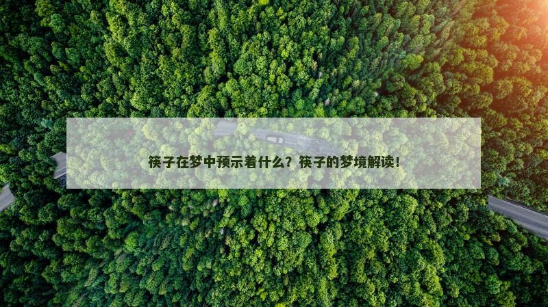 筷子在梦中预示着什么?筷子的梦境解读!